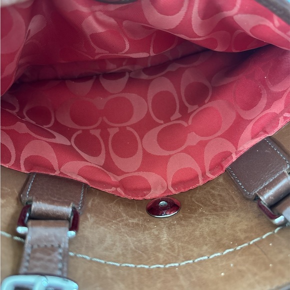 Vintage Coach Hamilton Cognac Glovetanned Leather Satchel shoulder bag - Picture 7 of 12